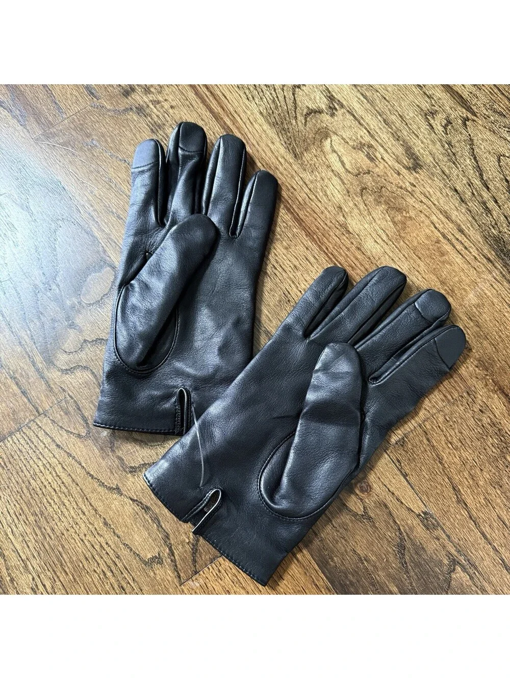 Coach Black Leather Gloves Women’s Large L Touchscreen Winter Cold Weather